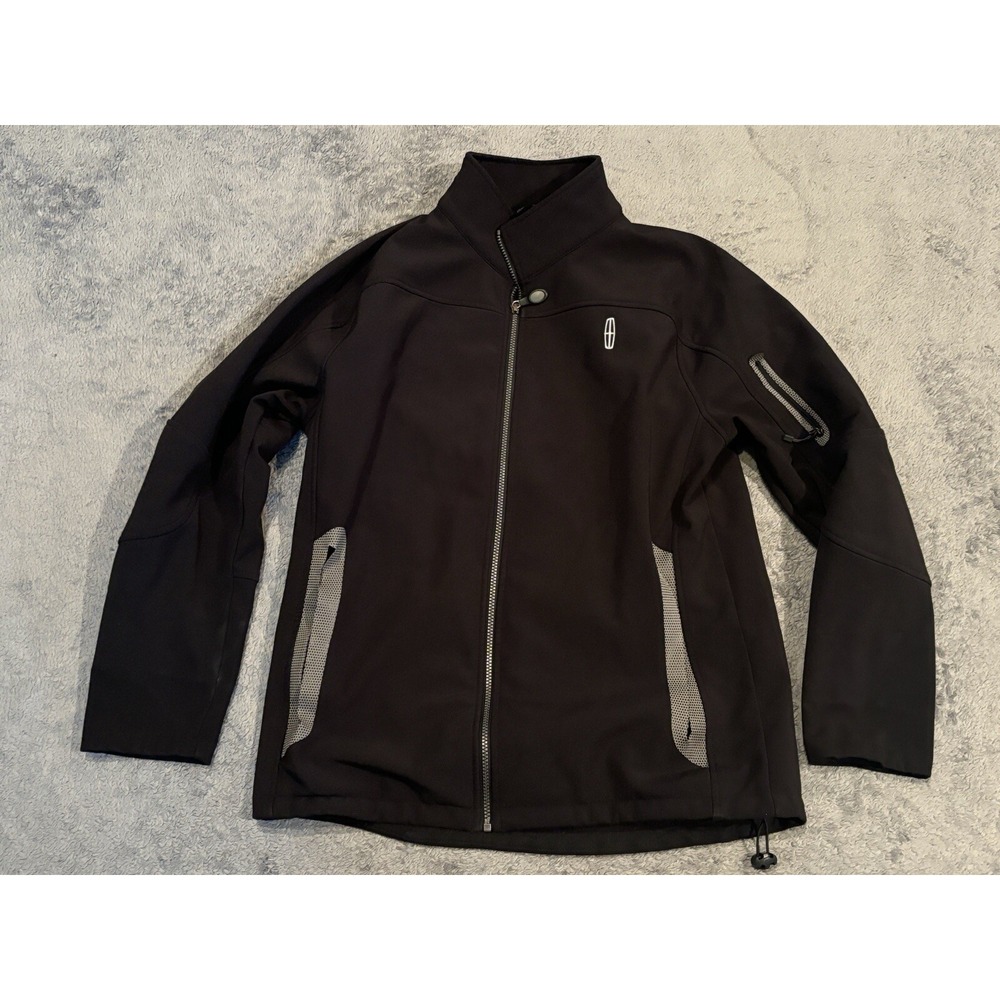 North End Jacket Mens M Black Softshell Full Zip Lincoln Chrysler Employee Logo
